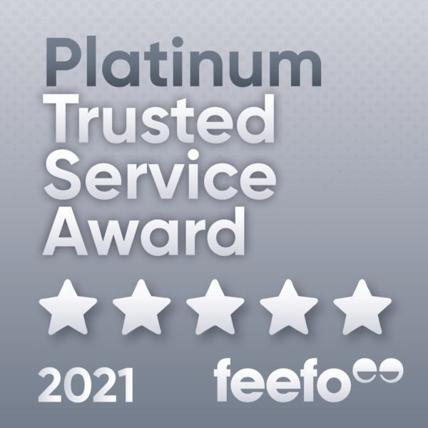 Feefo Platinum Trusted Customer Service Award 2021